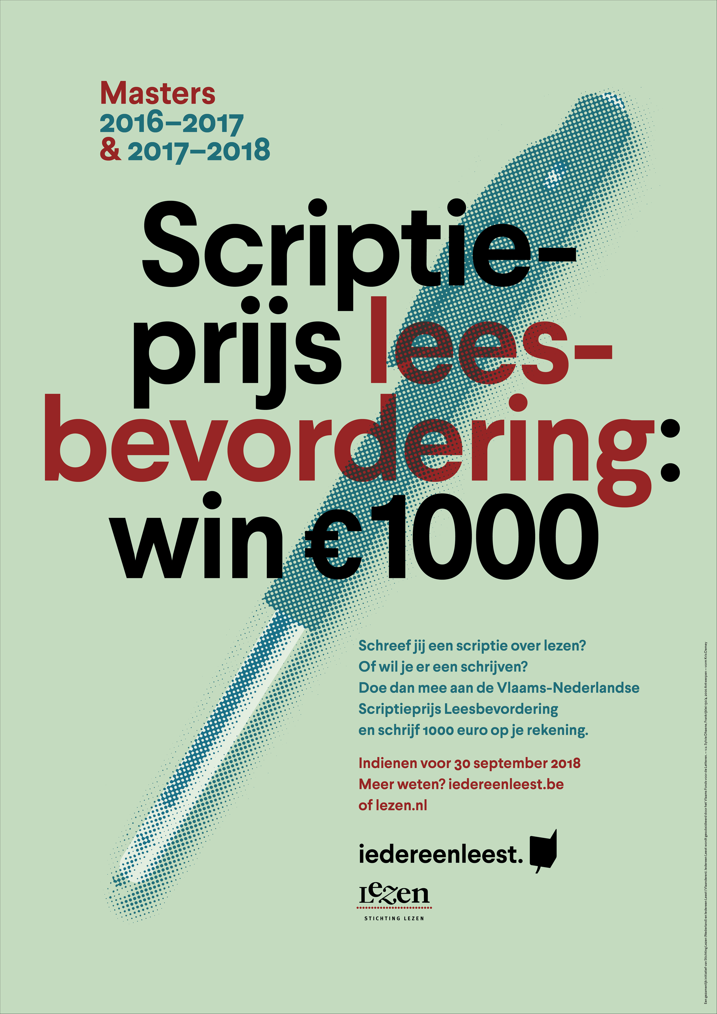 Affiche van de Scriptieprijs Leesbevordering